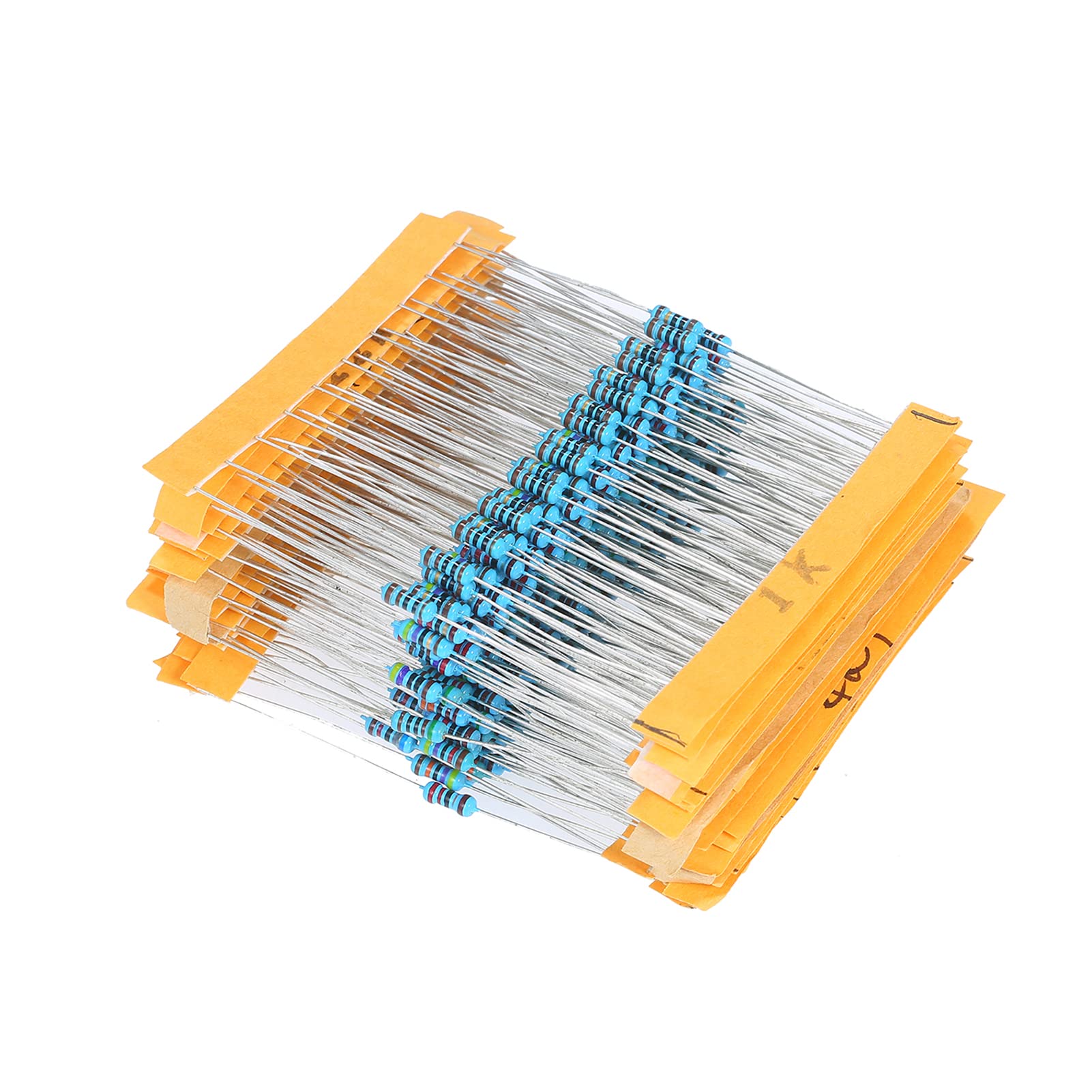Pepisky 300PCS 1/4W Chromatic Ring Resistor Metal Film Resistor Assortment Kit with Permissible Error ±1% 30 Resistance Values 10/22/47/100/150/200/220/270/330/470/510/680 ohm