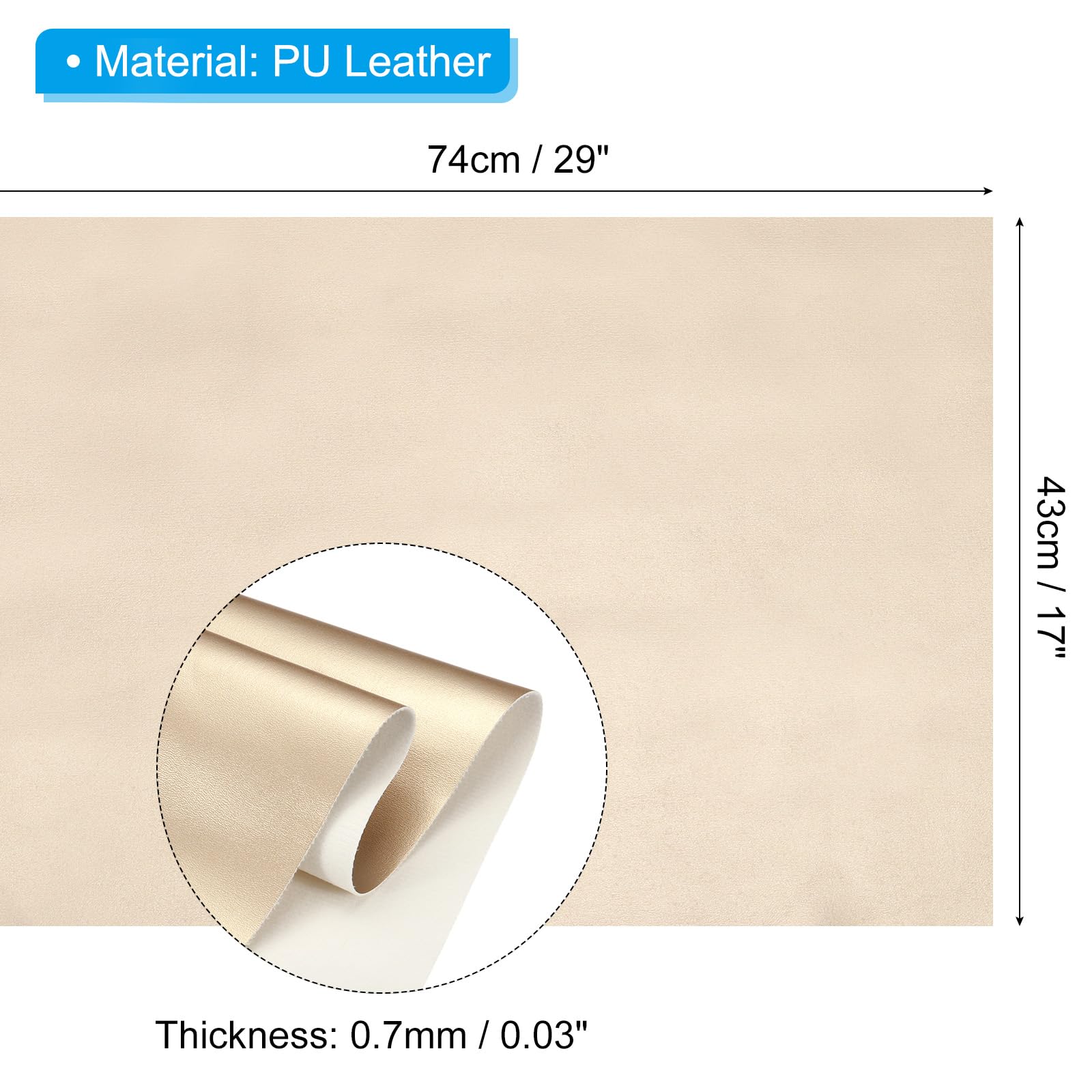 PATIKIL 29x17x0.03 Inch PU Leather Sheets - Image 2
