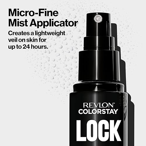 Miniatura 4 de Revlon Colorstay - Spray fijador de bloqueo de 24 horas, evita que el maquillaje facial se derrita y se desvanezca, matificante, difuminador y