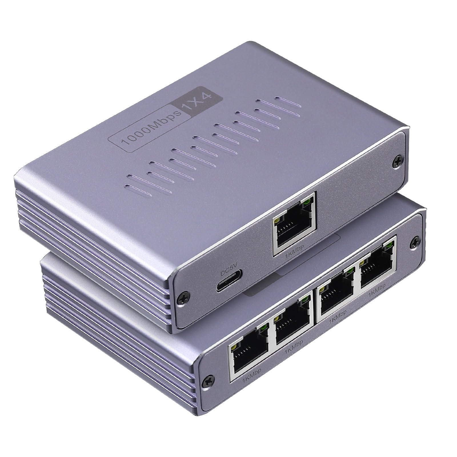 Gigabit Ethernet Splitter 1 to 4 - Network Splitter with USB Power Cable, RJ45 Internet Splitter Adapter 1000Mbps High Speed for Cat 5/5e/6/7/8 Cable [4 Devices Networked Simultaneously] (ES-1X4)-image-15