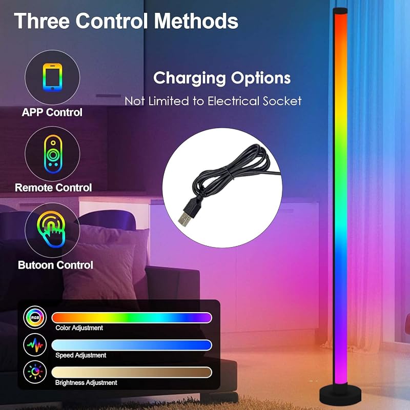 Sunshine smile LED saroklámpá RGB dimmer távirányítóval és zeneszinkronizációval