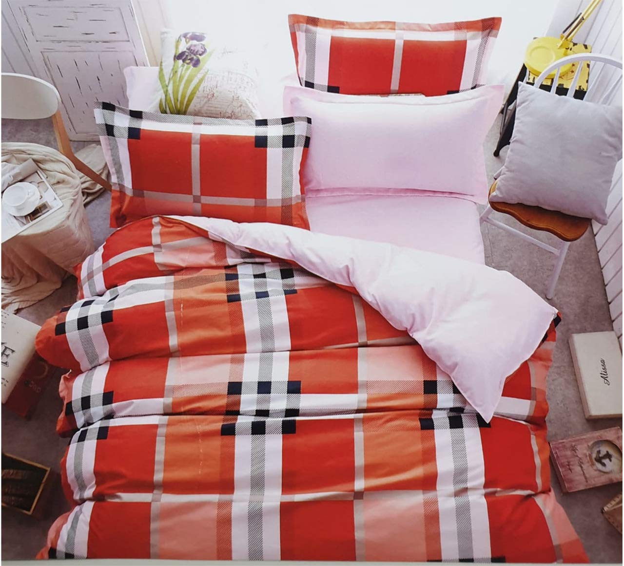 House of Sensation Printed Crystal AC Comforter Set 1 x AC Comforter with 1 Matching Bedsheet