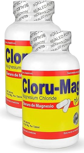 Tabletas de cloruro de magnesio - CLORU-MAG PLUS 2 Pack - (CLORURO DE MAGNESIO)