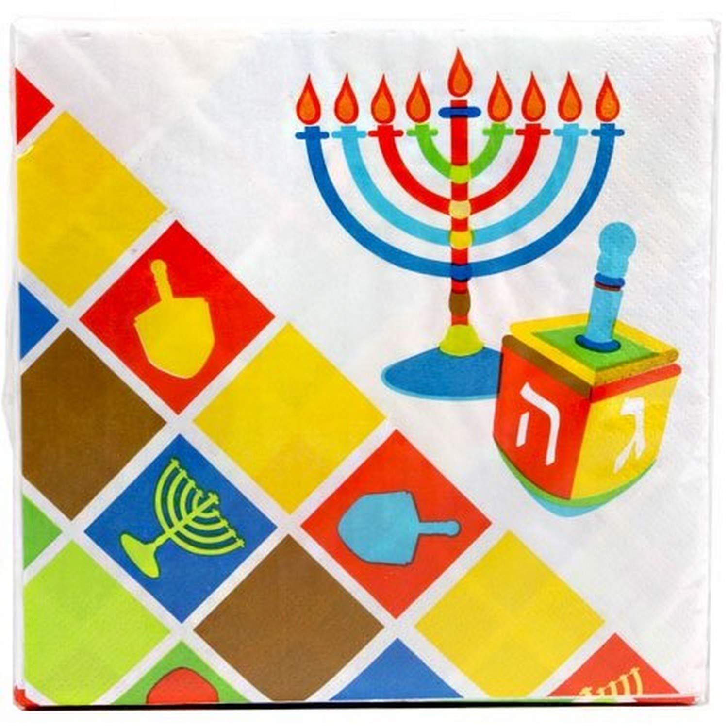 Hanna K. Signature Collection97824 40 Count"Illumination" Paper Lunch Napkins, Multicolor