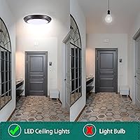 Vista 4 de YoonLIT - Lámpara de techo LED de montaje empotrado de 7 pulgadas, 120 V, 3000 K/4000 K/5000 K CCT ajustable, lámpara de techo regulable, 12 W, 800