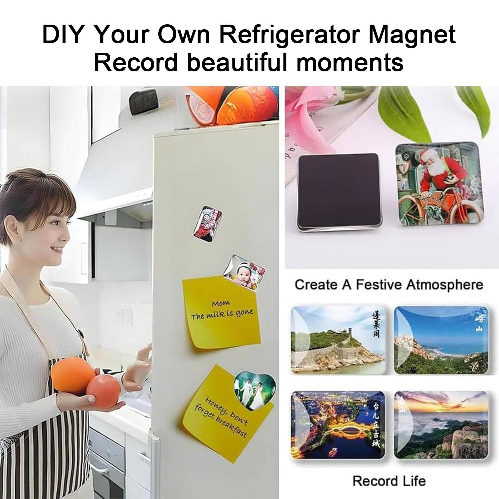 Magnetyczna maszyna do robienia identyfikatorów na lodówkę Magnetyczna prasa do naklejek na lodówkę DIY Obcinacz do papieru 10 komponentów, zestaw do prasy do identyfikatorów DIY