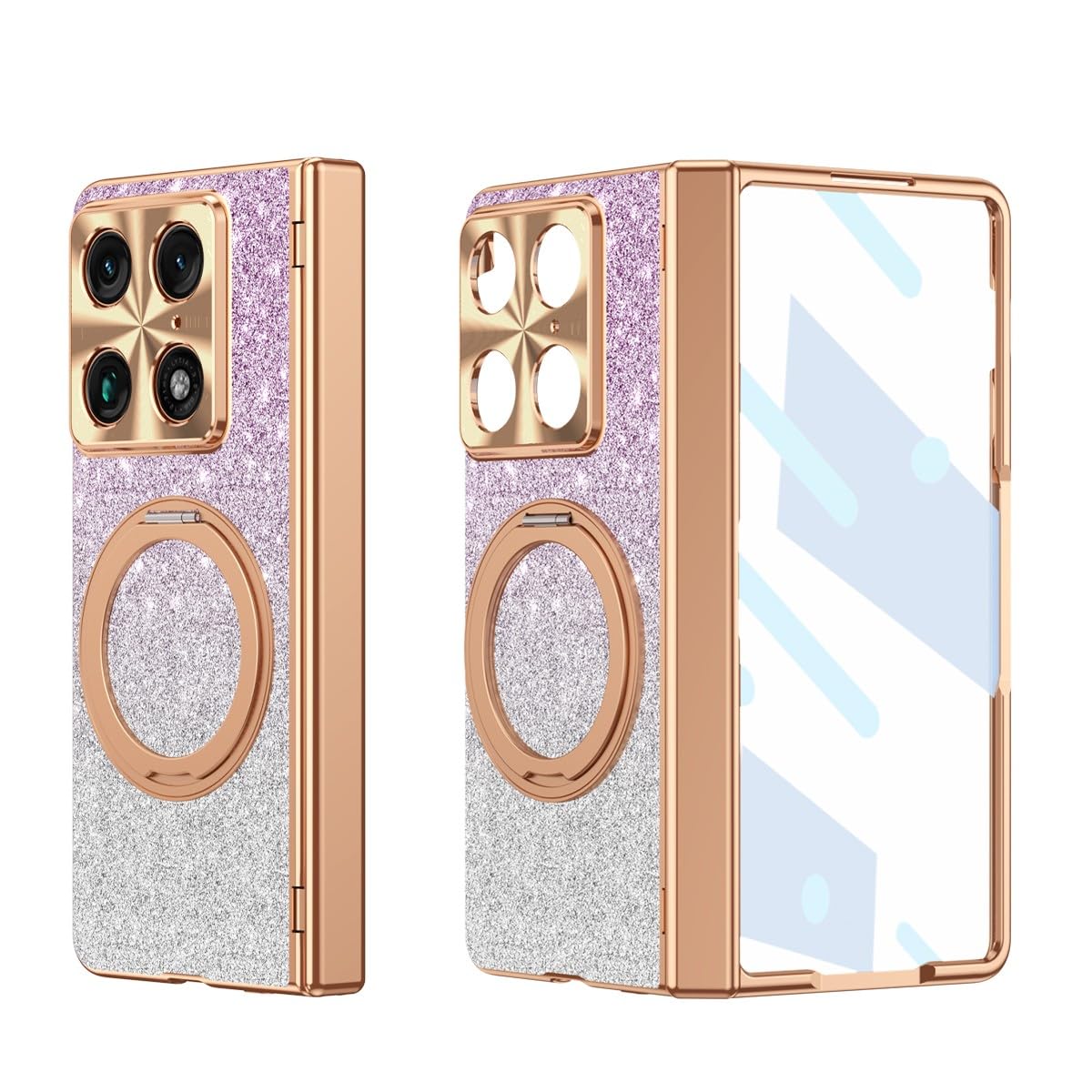 Étui Moto Razr Plus 2026 violet clapet aimanté et bague de support - 6