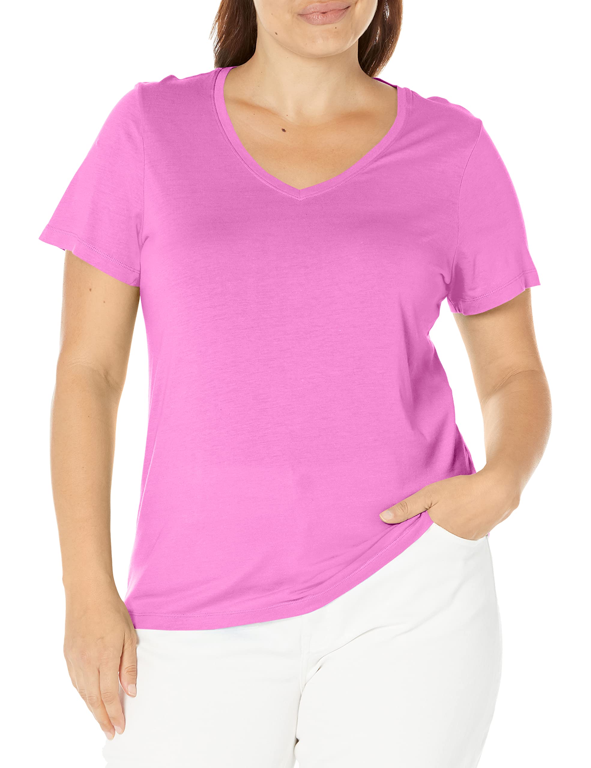 HUE Women's 3/4 Sleeve V-Neck Sleep Tee