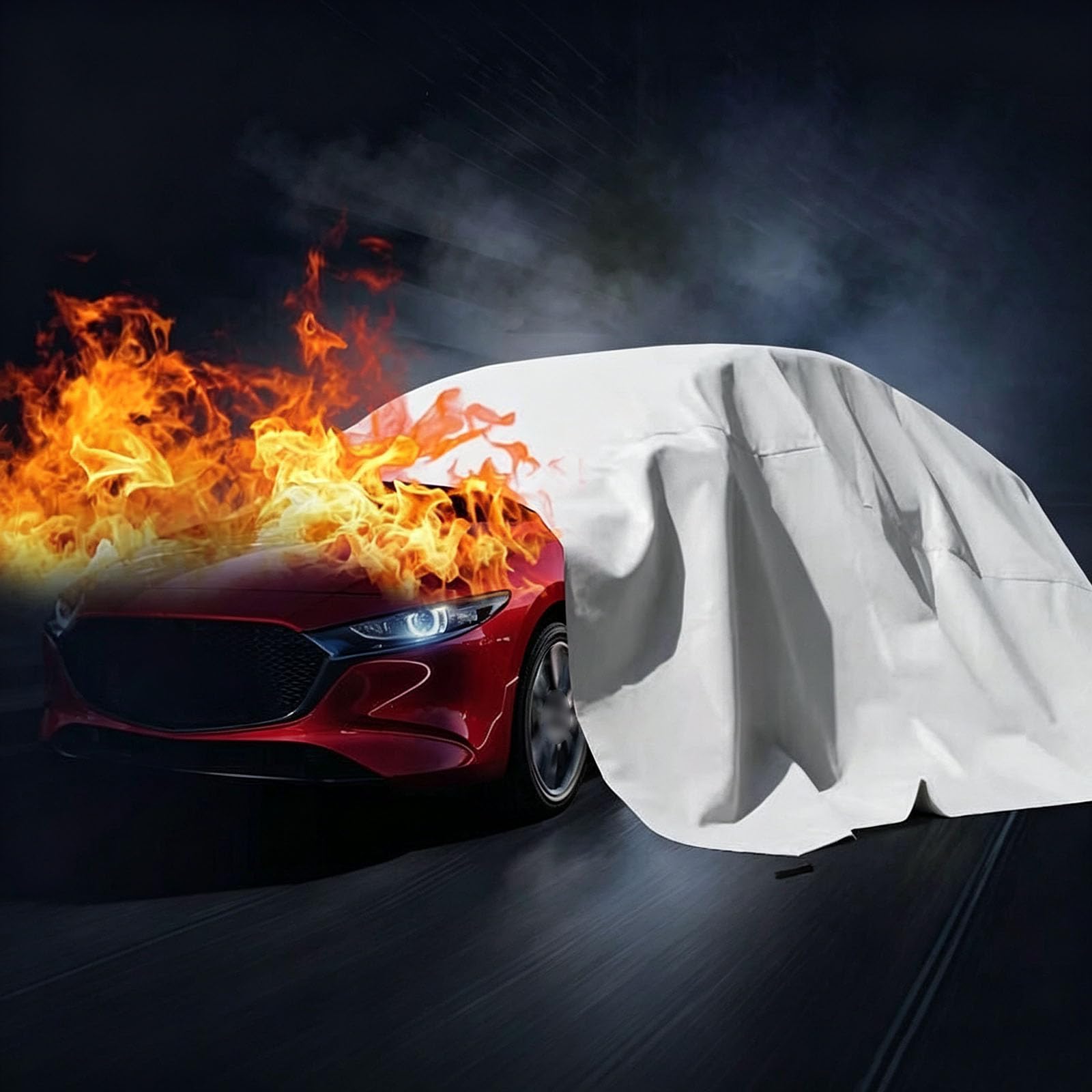 Couverture anti-feu d'urgence,Sécurité et survie pour véhicules électriques | Couverture d'extinction résistante à la chaleur, Revêtement en fibre de verre siliconée, avec sac de transport