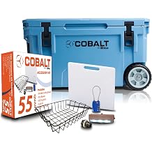 Cobalt 55 Blue Quart Roto Molded Cooler with Accessory Kit
