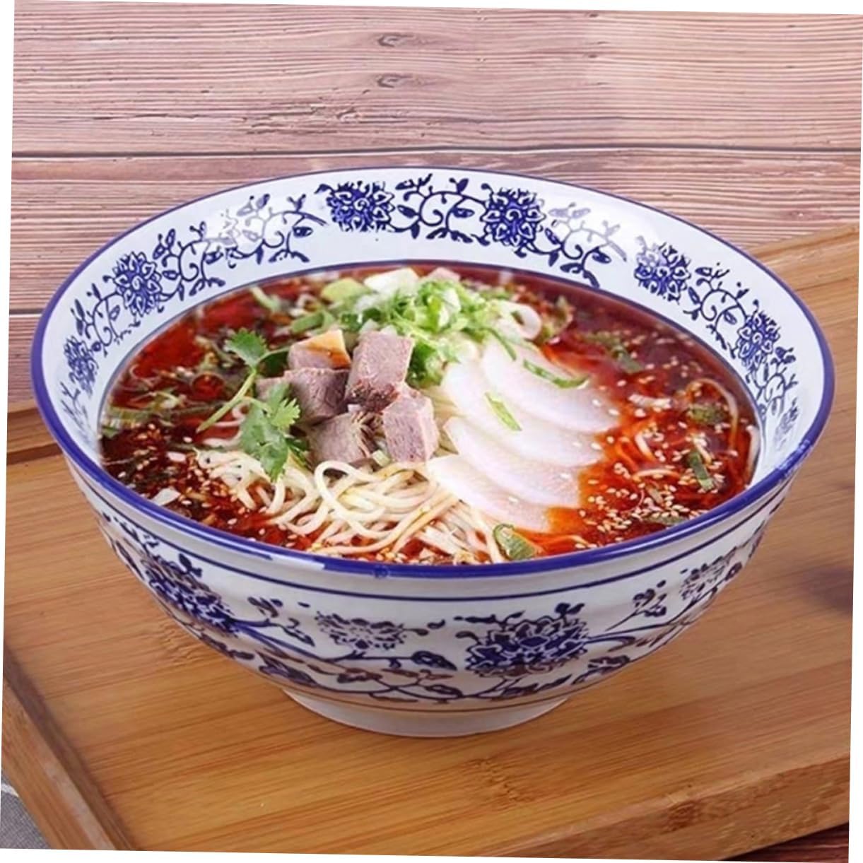 ABOOFAN 2pcs White Porcelain Bowls Serving Bowls for Cooking Soup Salad Ceramic Retro Design