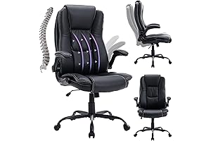 GNMLP2020 Office Chair, Executive Office Chair with Flip-up Arms and Lumbar Support,...