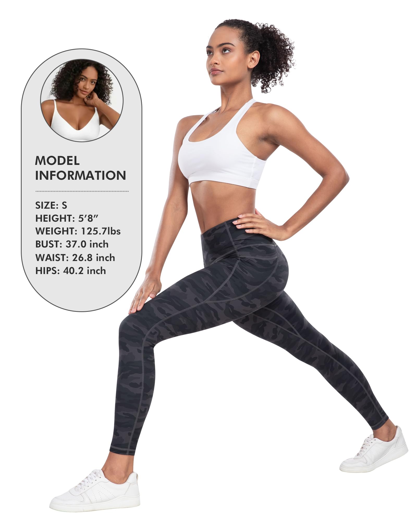 LZYVOO Lot de 6 leggings avec poches pour femme, taille haute, contrôle du ventre, pantalon d'entraînement et de yoga