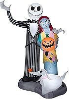 Vista 7 de Gemmy Airblown - Jack Skellington inflable en lápida Disney, 3.5 pies de alto, multicolor