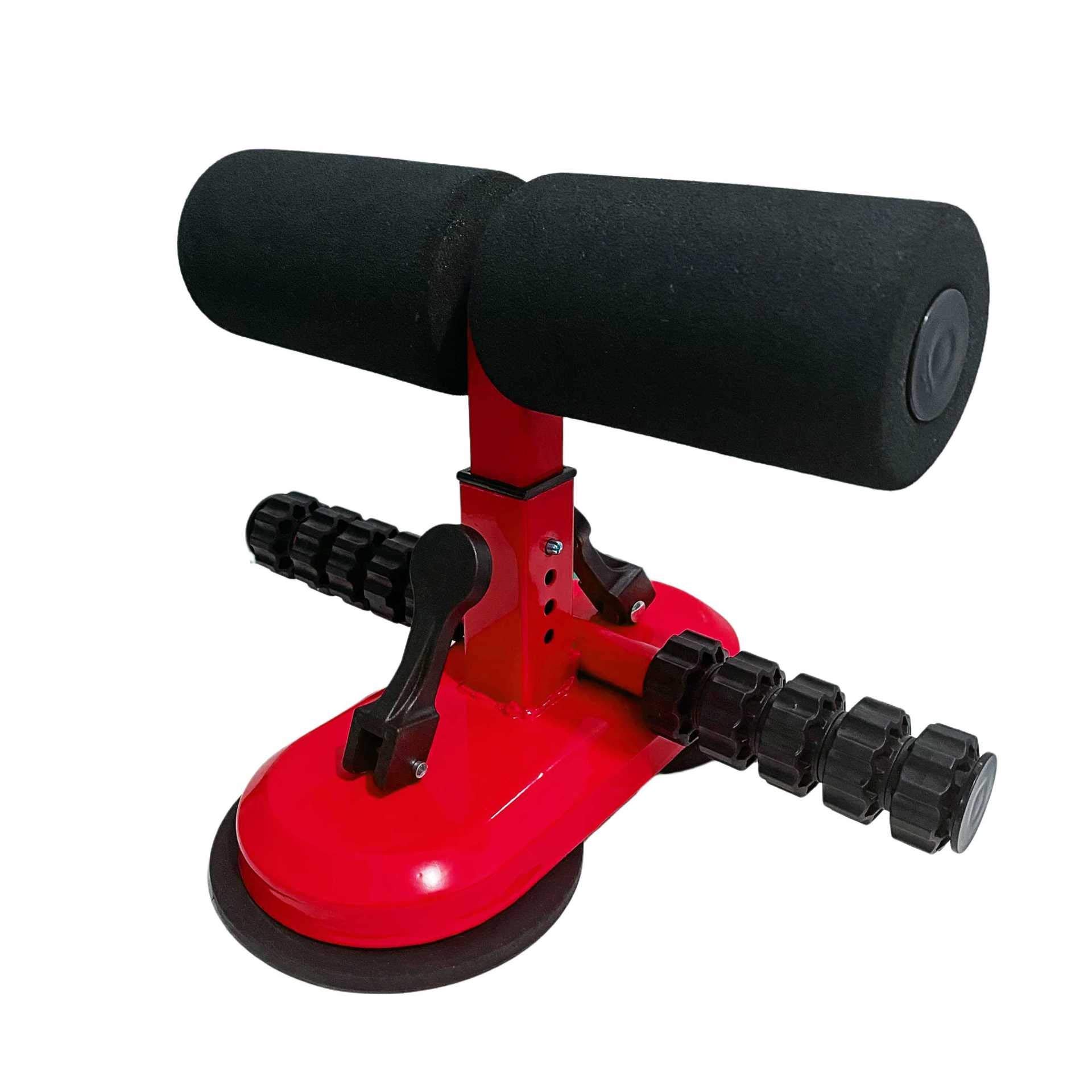 YADLCR Portable Sit Up Assistant Device, Sit Up Bar with Double Suction Cups for Ab Trainer, Home Abdominal Exercise Workout Equipment (Color : Red)