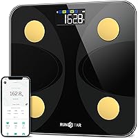Vista 8 de Báscula para peso corporal y porcentaje de grasa, RunSTAR digital precisa para baño, báscula inteligente con pantalla grande, apta para FSA y HSA