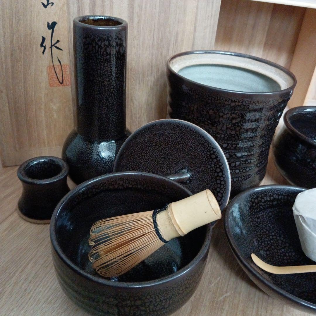 茶道具 久世宗春作 根来塗 金輪寺 棗 共箱 V 7007 道場宗廣 菊 茶道具