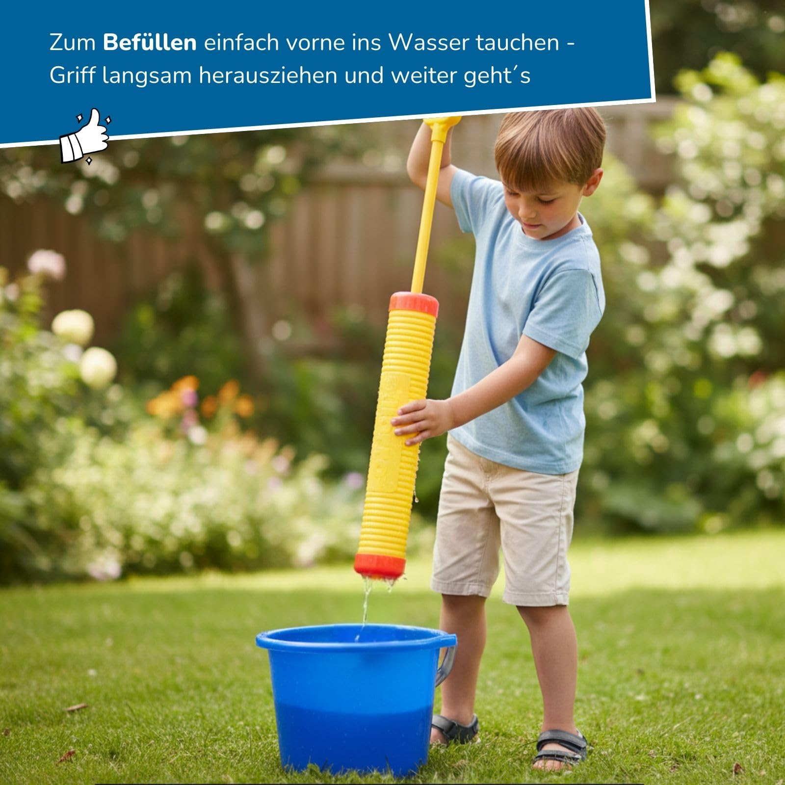 alldoro 60111 Water Shooter, średnica: 45 cm, wielokolorowy