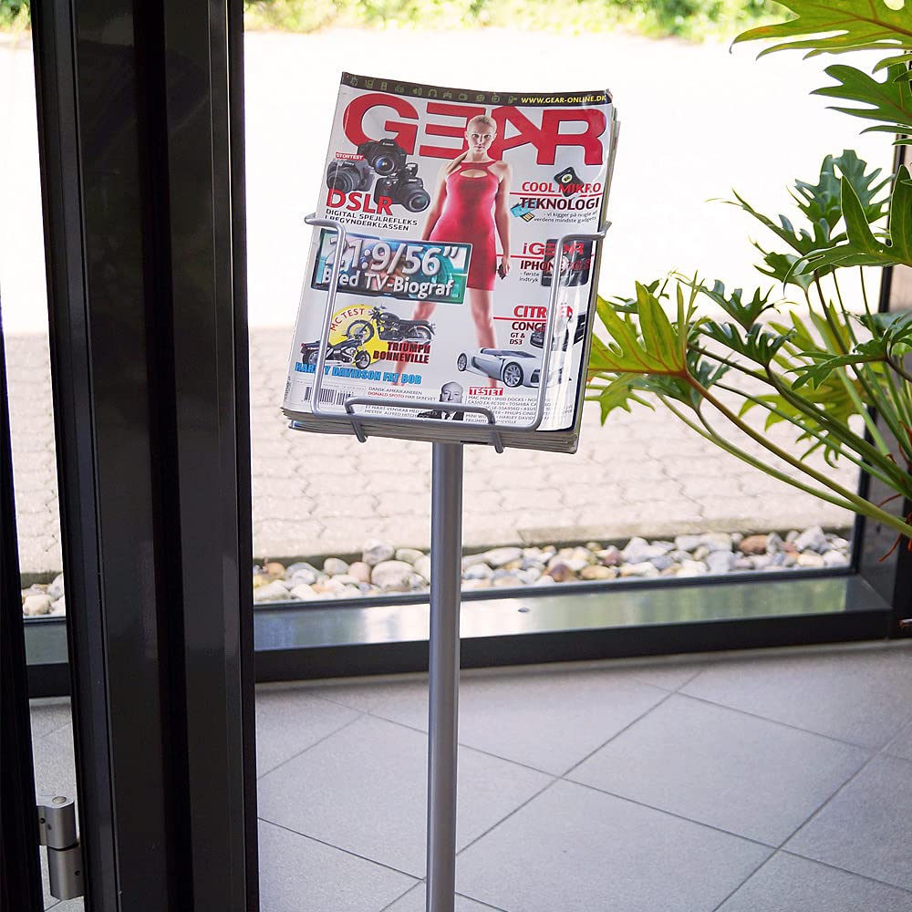 DisplayLager - Prospektständer DIN A4 aus Draht mit kräftigem Fuß und Robustes Design