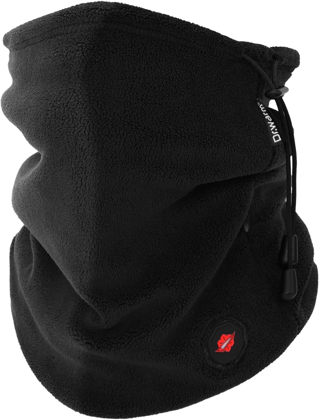 Dr.Warm Rechargeable Heated Neck Gaiter for Men & Women – Windproof Fleece Face Mask for Winter Sports, Running, Hiking, Cycling – Warm Battery-Powered Neck Warmer