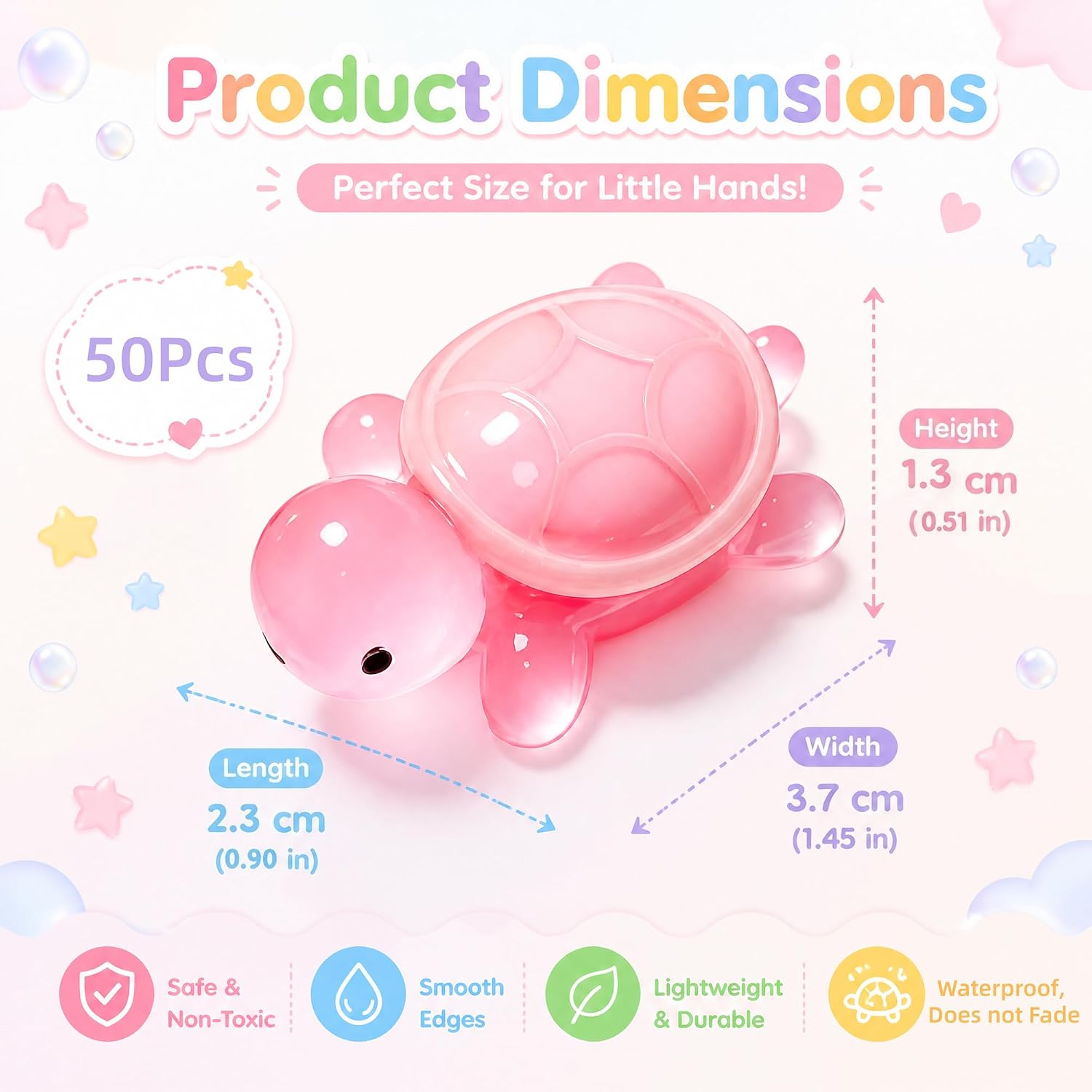 50 Pcs Luminous Small Resin Turtles Mini Sea Turtle Animal Figures image 4