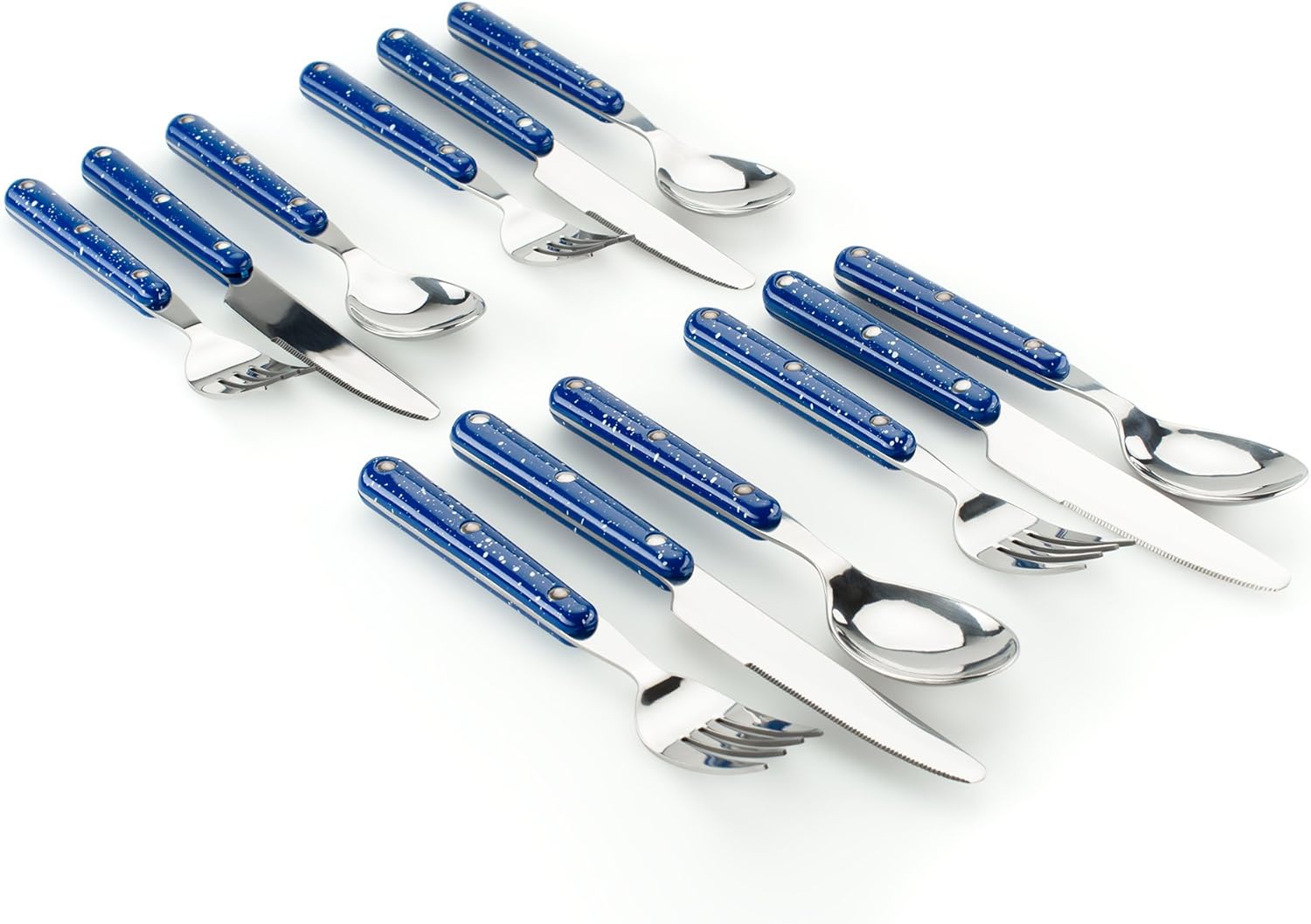 GSI Outdoors Pioneer 12 Piece Cutlery Set, Camping Flatware - Blue : Sports & Outdoors
