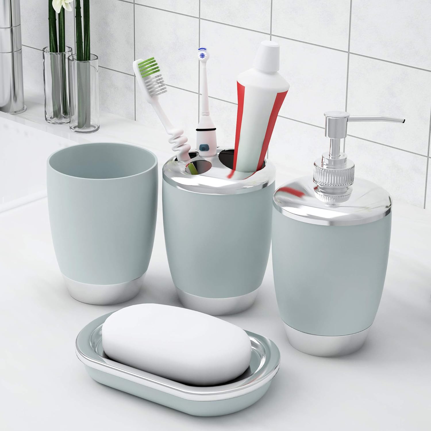StoryHome Bathroom Accessory (Grey) Amazon.in Home & Kitchen