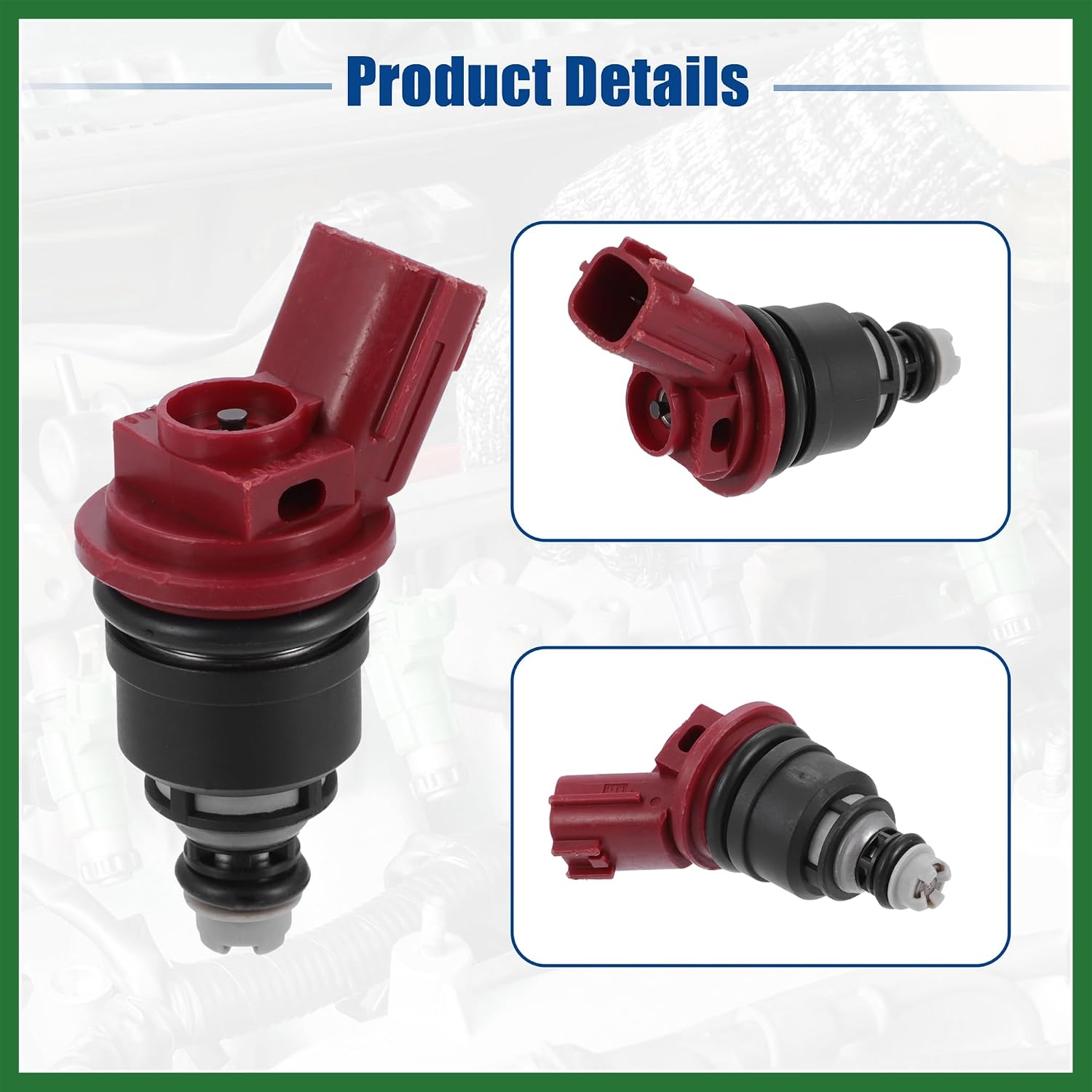 Motoforti Car Fuel Injector Nozzle Replacement Fit for Nissan Altima 2.4L L4 1993-1999 16600-53J00 - Pack of 4 Black Long-lasting