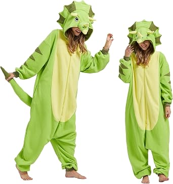 Triceratops Onesie Pajamas Triceratops Costume Dinosaur Halloween Christmas One-Piece Cosplay