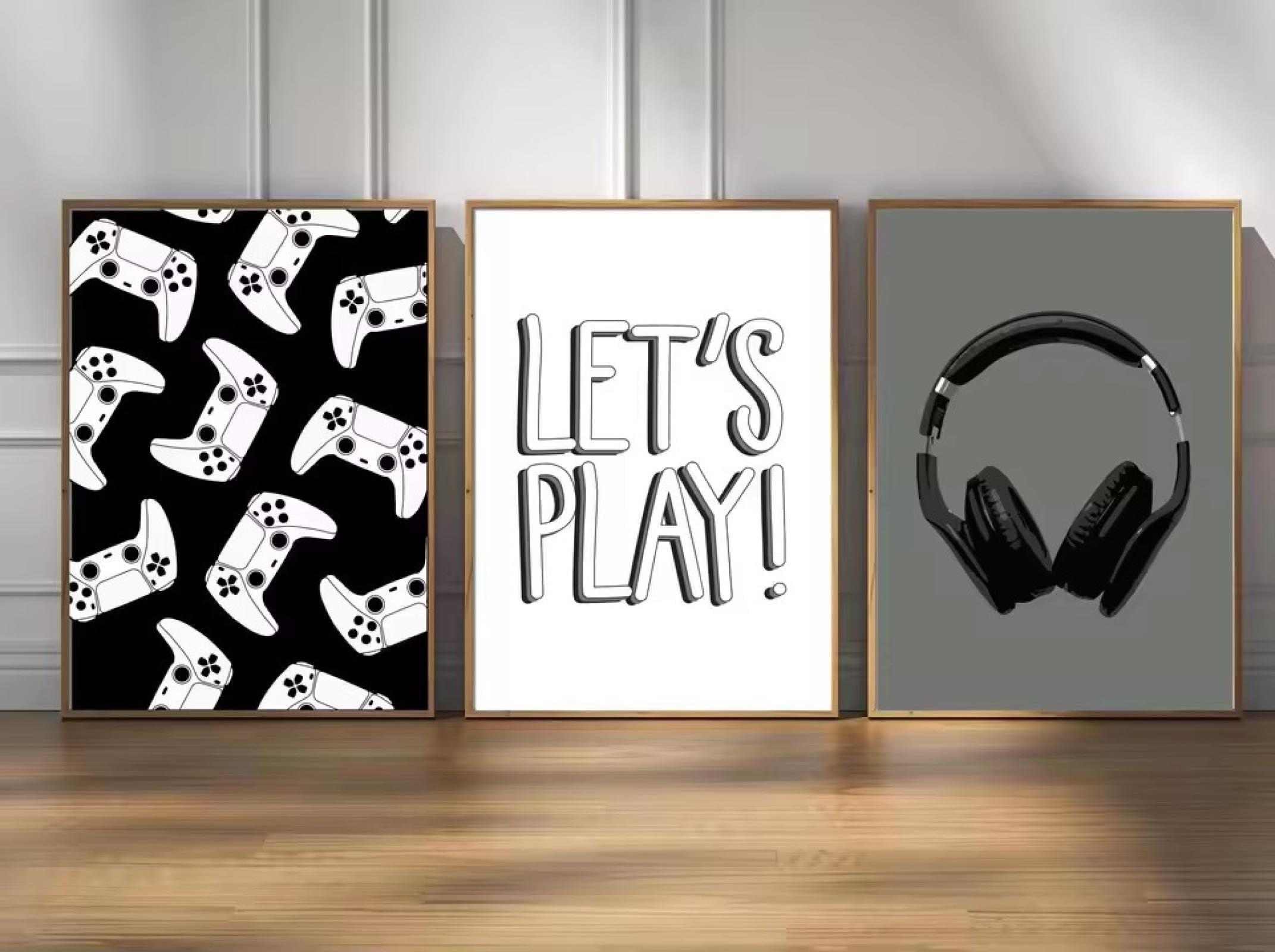 Tableau de manette de console de jeu abstrait affiche de dessin animé sans cadre 60x80cm