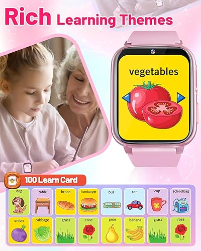 Miniatura 4 de Reloj inteligente para niños con 26 juegos, juguetes para niñas de 6 a 8 años, regalos de cumpleaños, ideas para niñas de 3, 4, 5, 7, 9, 6, 8 años,