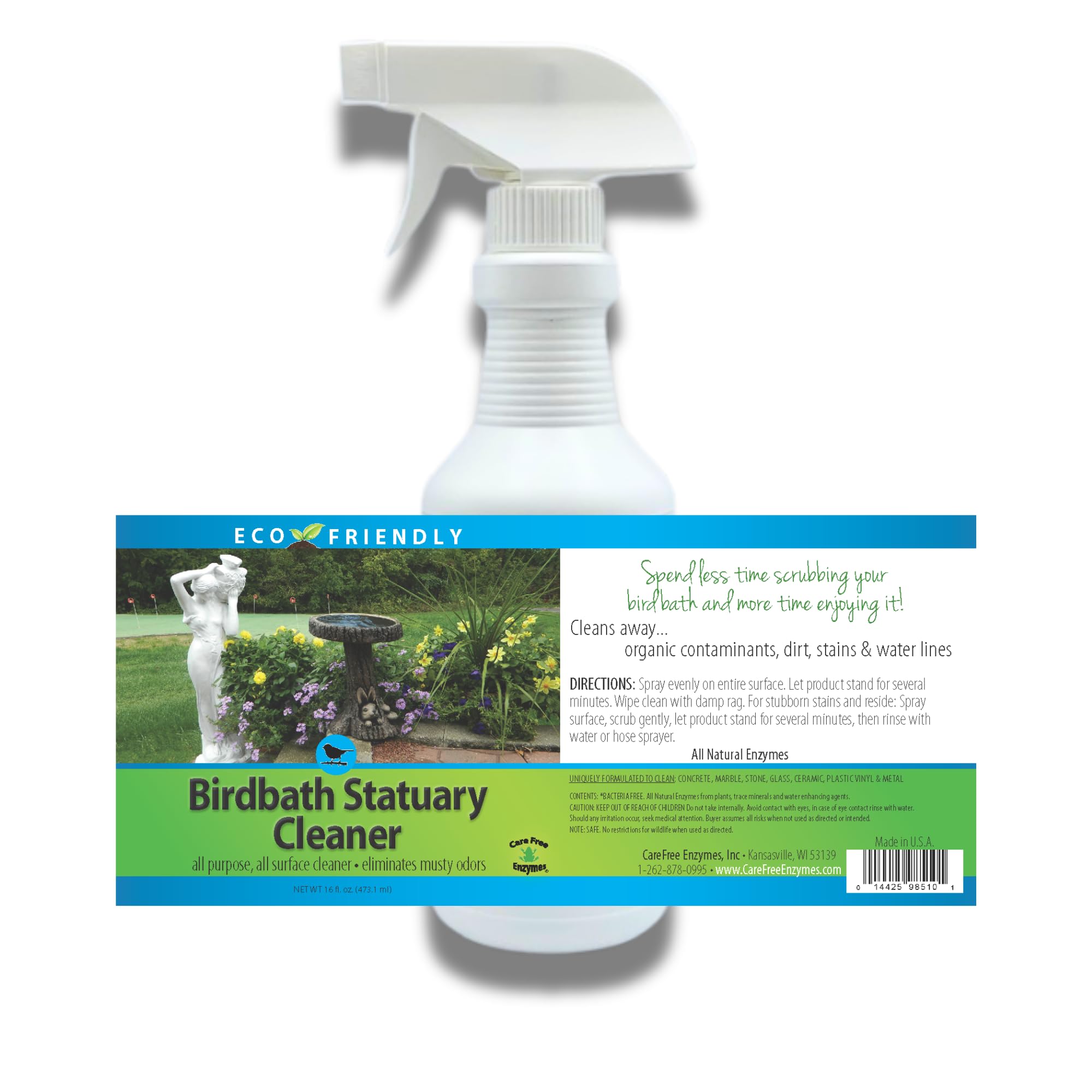 Carefree 98510 - Limpiador para baño de pájaros y acondicionador, 453 ml