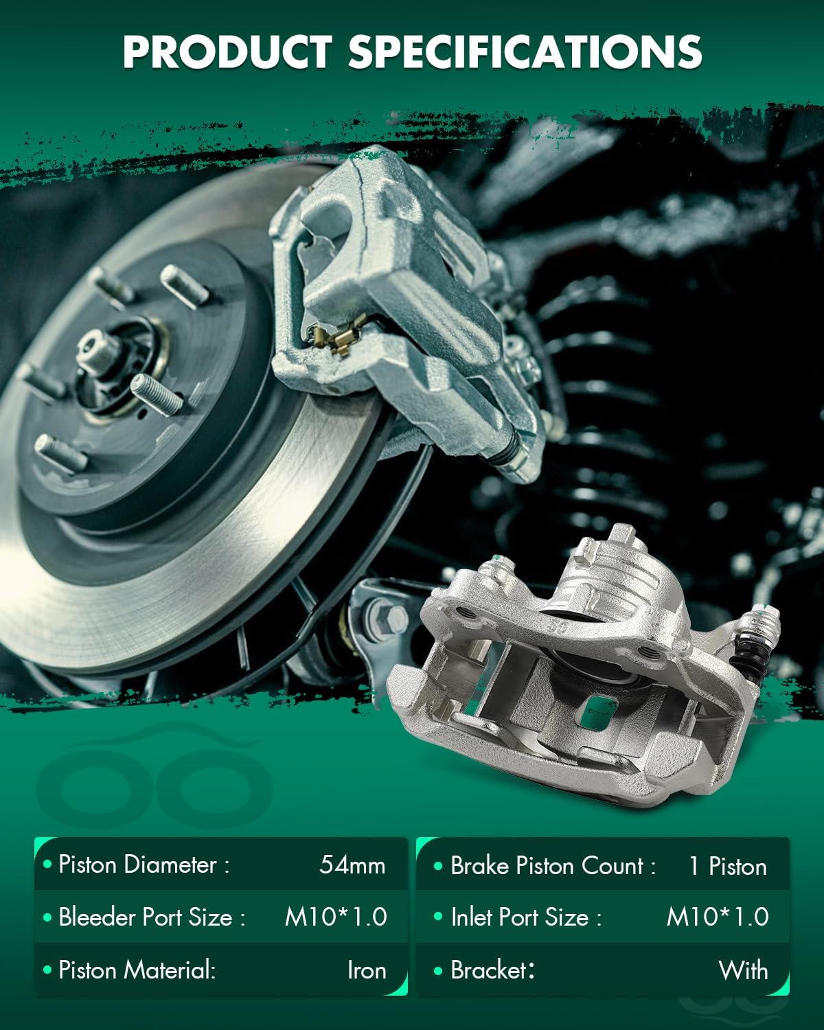 SCITOO 19B6860 19B6861 Front Left & Right Disc Brake Calipers Assembly w/Bracket For Nissan For March/For Micra/For Versa/For Versa Note