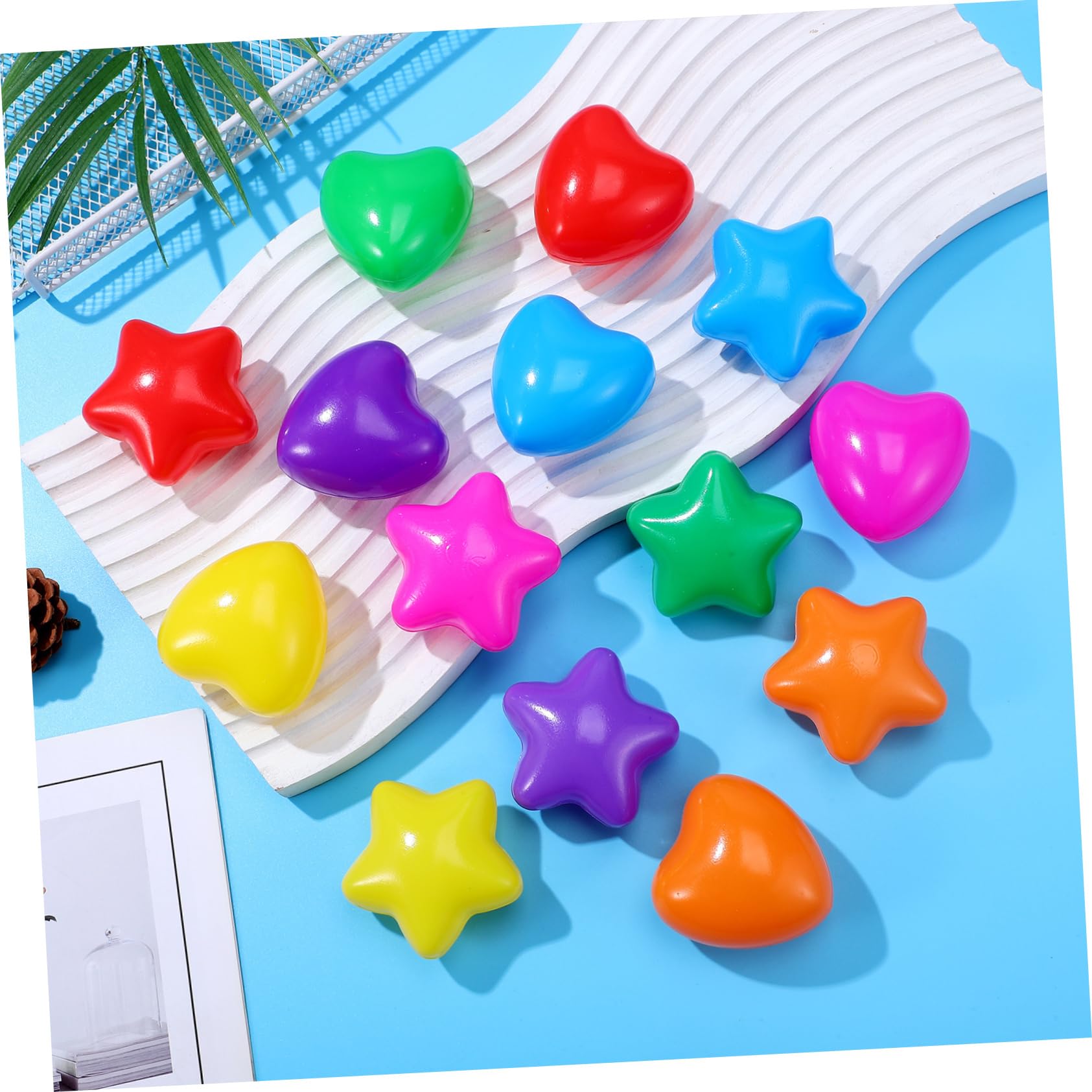Palle per Piscina a Forma di Stella e Cuore 60 Pezzi in Pe