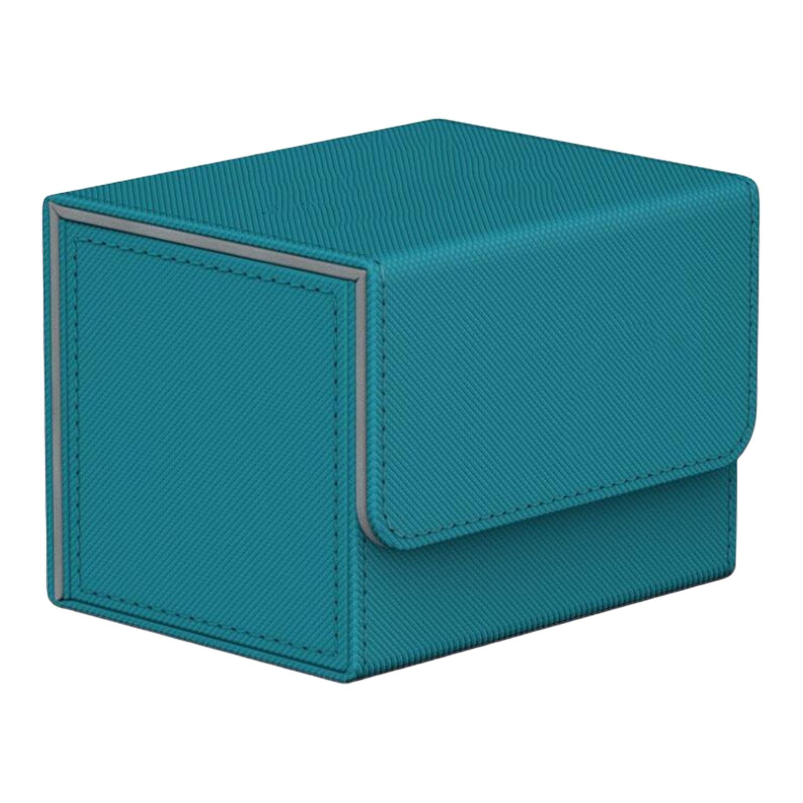 WOVEBIUS Sturdy Trading Card Deck Box Storage for Card Protective Carrying Blue,104x83x73mm