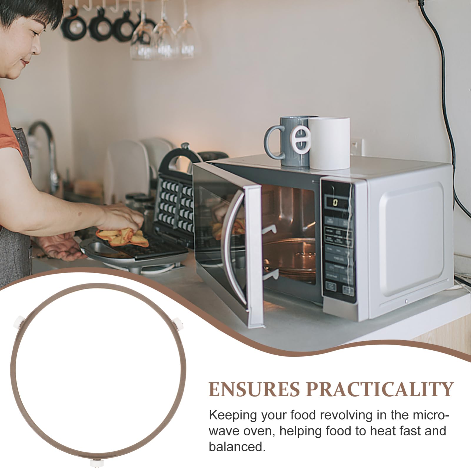 4 Accoppiatori Per Piatto Girevole Microonde - Universali, In PP Resistente, Sostituzione Per Vassoio Rotante - Foto 3