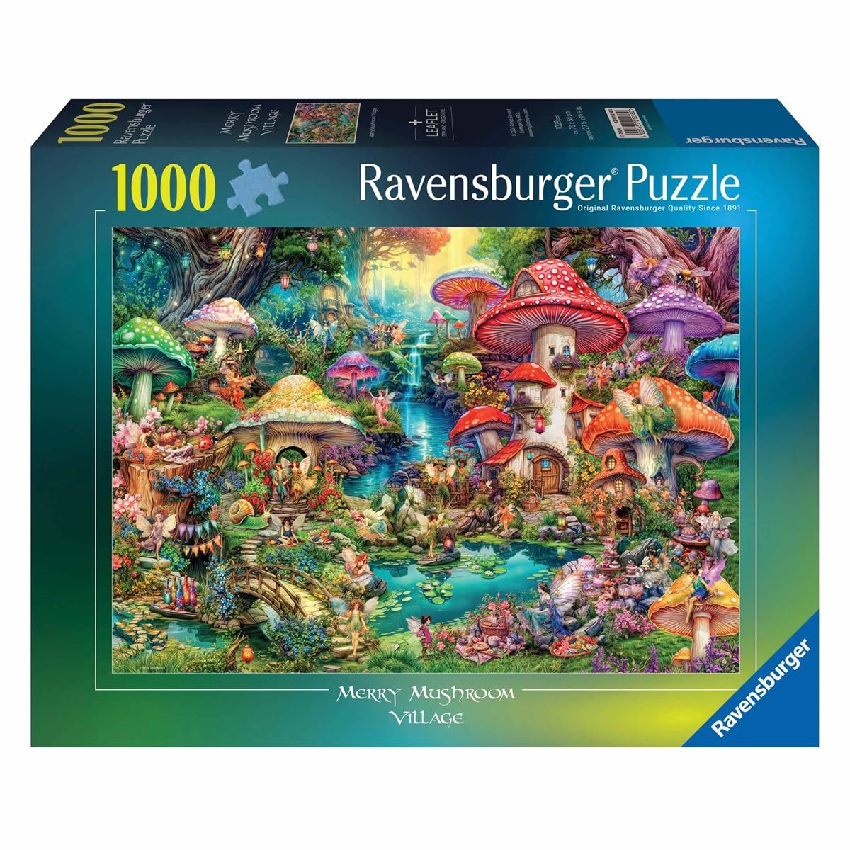Adult Jigsaw Puzzle - 1000 piece puzzle - The Mushroom Village / Aimee Stewart - Adults and children from 14 years old - Premium jigsaw puzzle - Fantasy - 12001258
