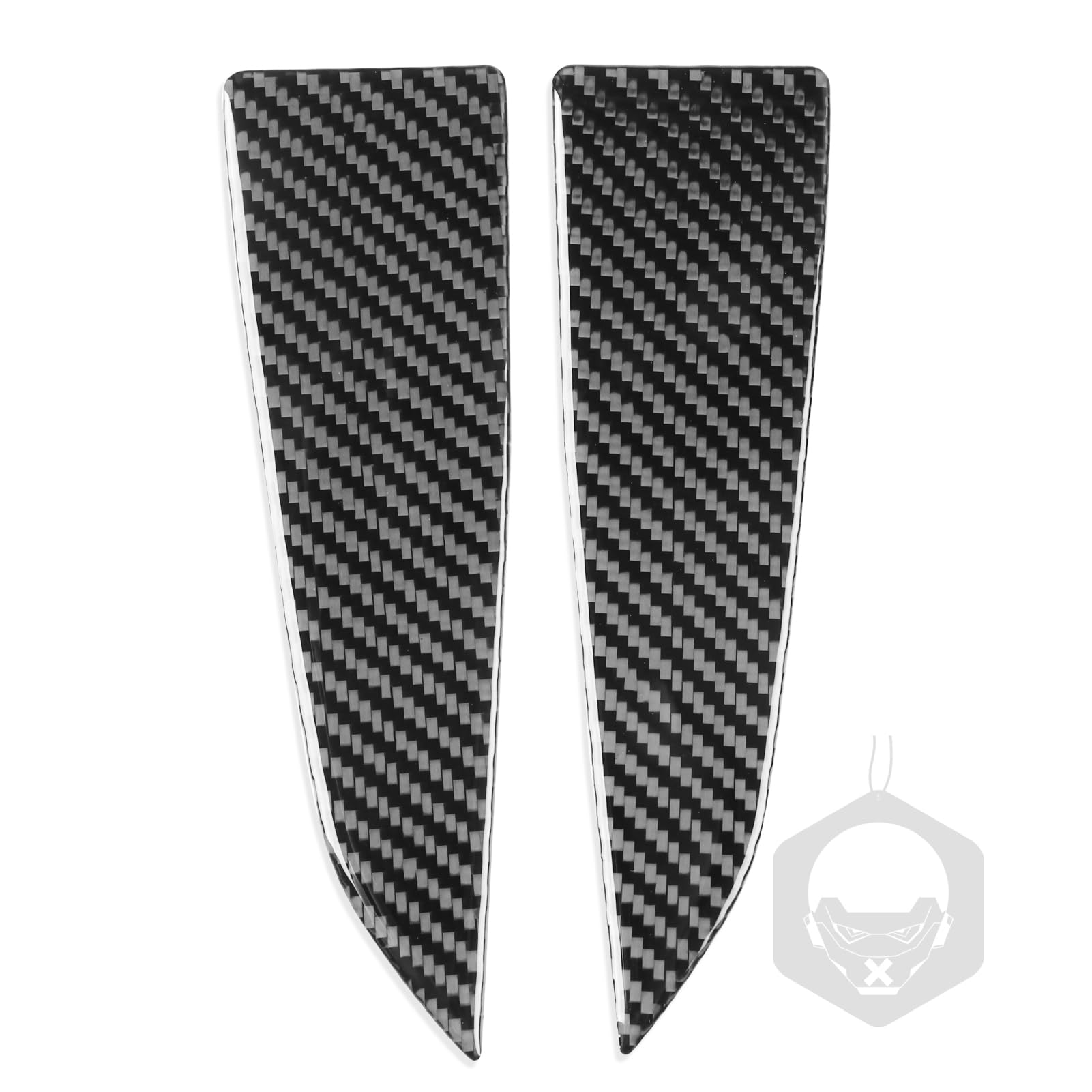 Generic Car Inner Both Side A-Pillar Speakers Decoration Trim Compatible with Tesla Model 3 2023-2024 Real Sporty Style Carbon Fiber Sticker Auto Interior Accessories Decal Black, TAM32324