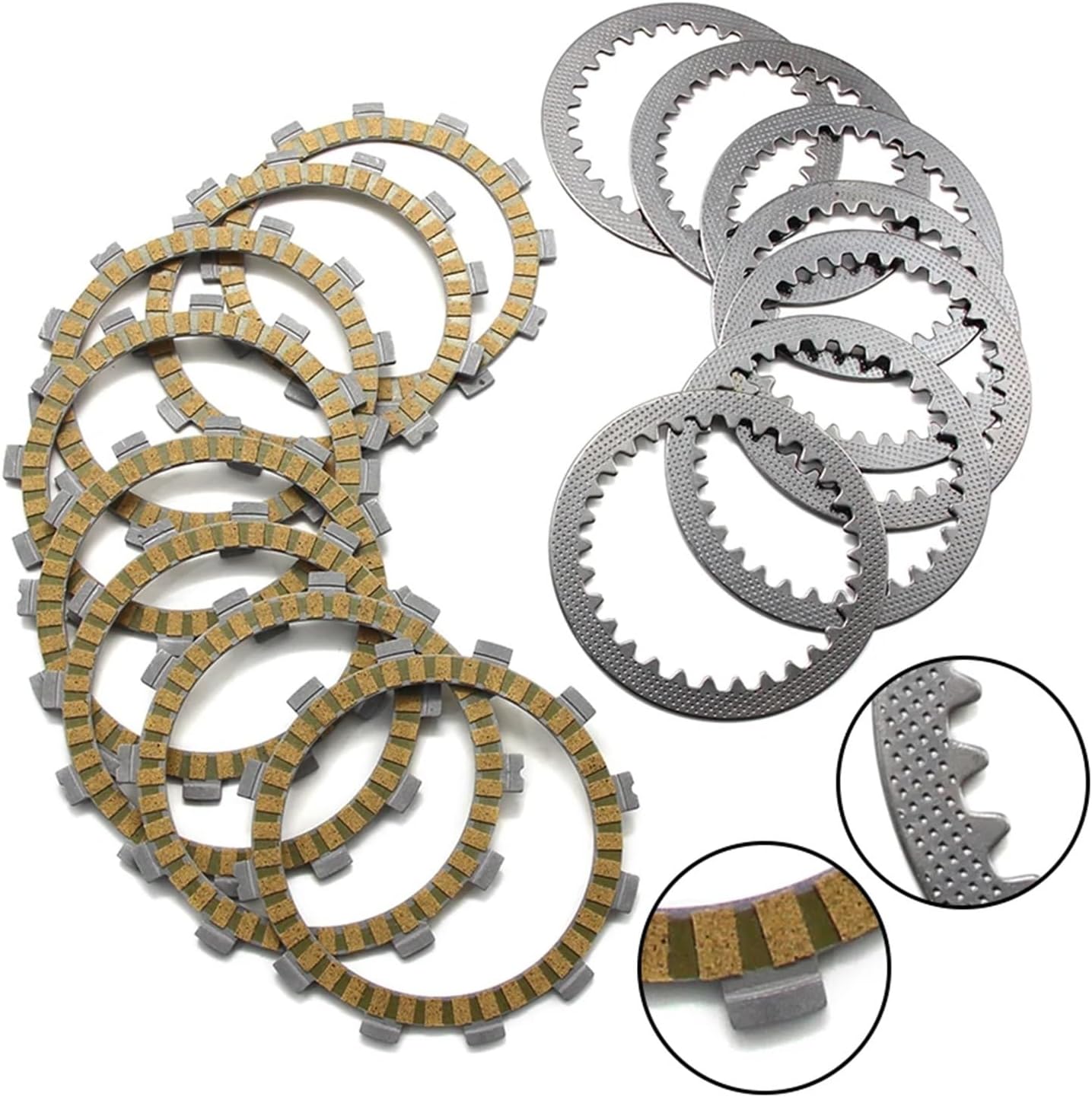 Motorcycle Clutch Friction Disc Plate Kit Compatible With Suzuki GSF400 M/N/P S/VS/V-V/VZ-V GSXR400 RL RM GSX400 FJ/FK/FAK/FL GSXR400 GSF400