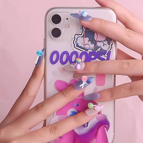 Miniatura 3 de Honbay 100 dijes de resina para uñas de caramelo, paletas de imitación 3D, mini dijes de resina para manualidades, manualidades o fabricación de