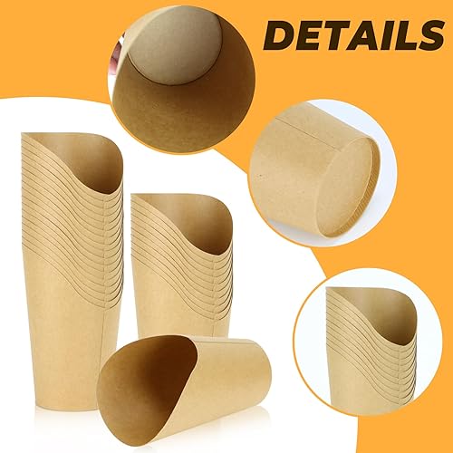 Miniatura 3 de 60 soportes para papas fritas con 200 palillos de cóctel, papel kraft desechable de 12 onzas, tazas de charcutería, cajas de palomitas de maíz de