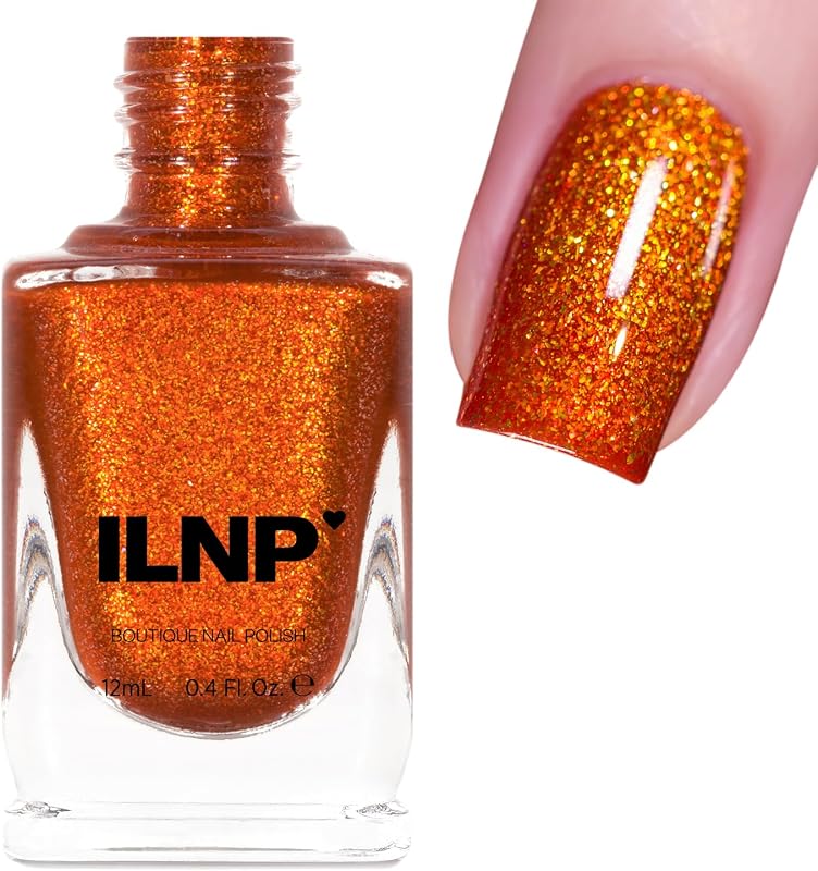 ILNP Pumpkin Patch - Esmalte de uñas brillante naranja quemado vivo