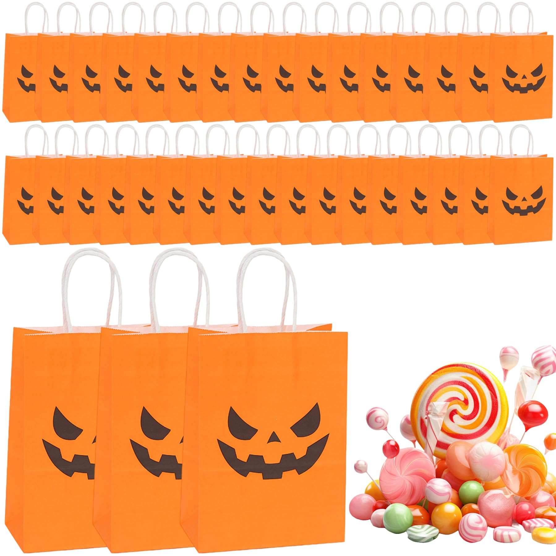 36 Sacs-cadeaux Halloween avec poignée pour friandises de fête