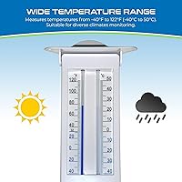 Vista 3 de Sper Scientific Termómetro analógico y digital Min/Max 800122 - Seguimiento preciso de la temperatura, diseño resistente a la intemperie, pantalla