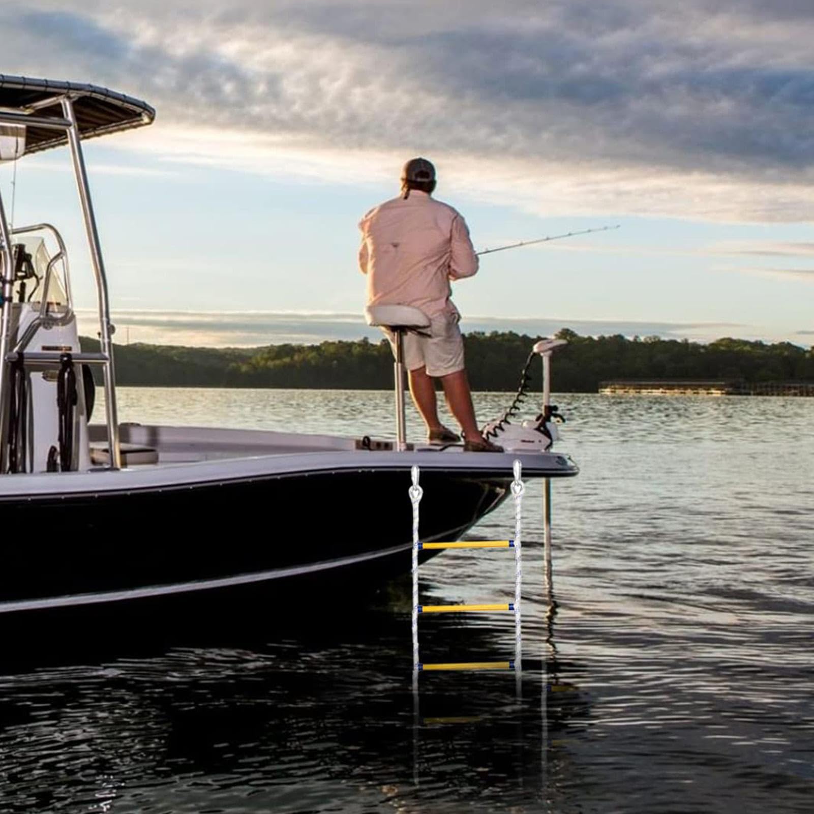 4 Stufen Bootsleiter Marine-Strickleiter Boots-Strickleiter Bootsleiter Klappbar Strickleiter Mit 2 Haken Schlauchboot Leiter Bootsleiter Für Boot Abnehmbar Für Schlauchboot Kajak Motorboot Kanufahren