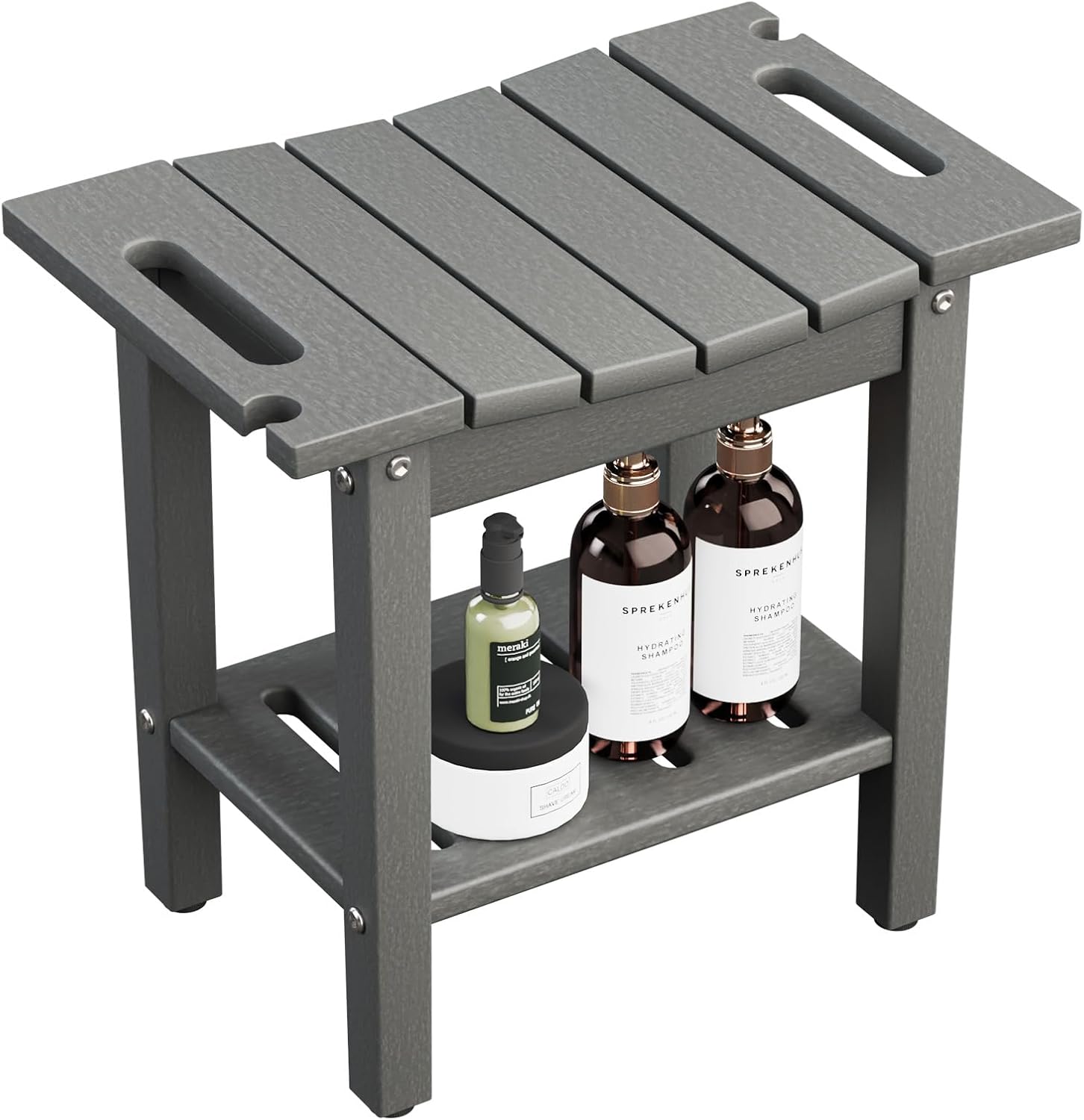 VINGLI HDPE Shower Bench for Inside Shower, Waterproof