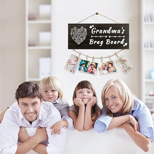 Miniatura 5 de Yunfan Regalos de Navidad para abuela, tablero de presumen de abuela, regalos de nieta, nieto, nietos, portarretratos para cumpleaños, día de la