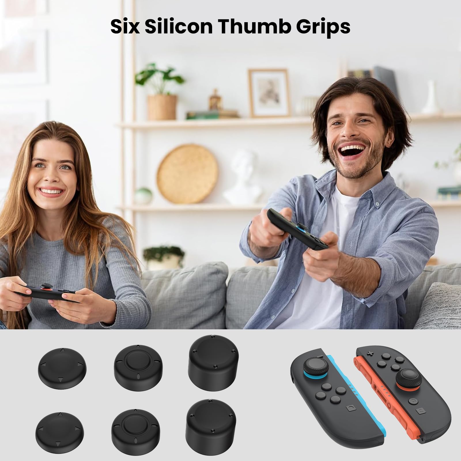 ByDiffer Custodia per Nintendo Switch 2 Accessori Kit 14-in-1 con 2 Pellicole Protettive, 1 Cover Trasparente PC, 6 Cappelli Joystick, 1 Cassa della carta del gioco, 1 Custodia Protettiva, Nero