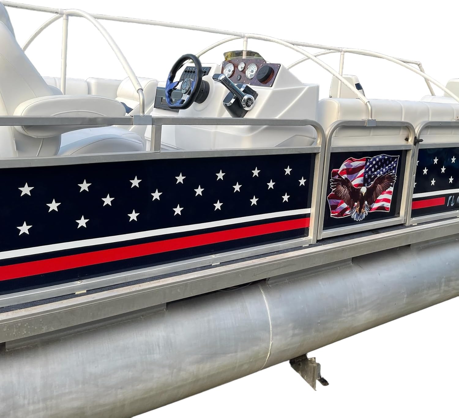 18′-22′ Pontoon Boat Canvas Solution with 9″ Rise Combo Pack with 18 Gator Bites