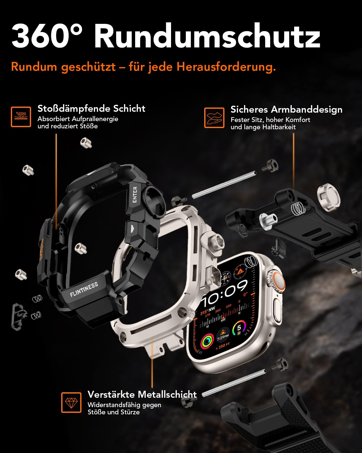 SPGUARD Pulsera compatible con Samsung Galaxy Watch 49 mm (2025/2024), correa de acero inoxidable, pulsera de metal para mujer y hombre, no para Galaxy Watch Ultra